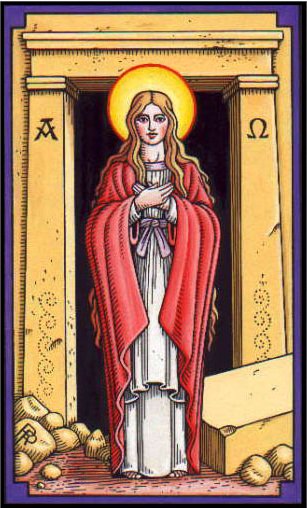 Magdalen as Papess Tarot Card by Robert Place