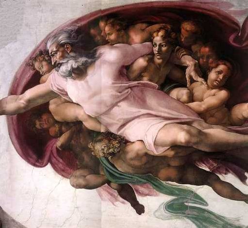 Creation of Adam, detail