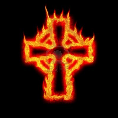 Celtic Cross Fiery Druid Prayers